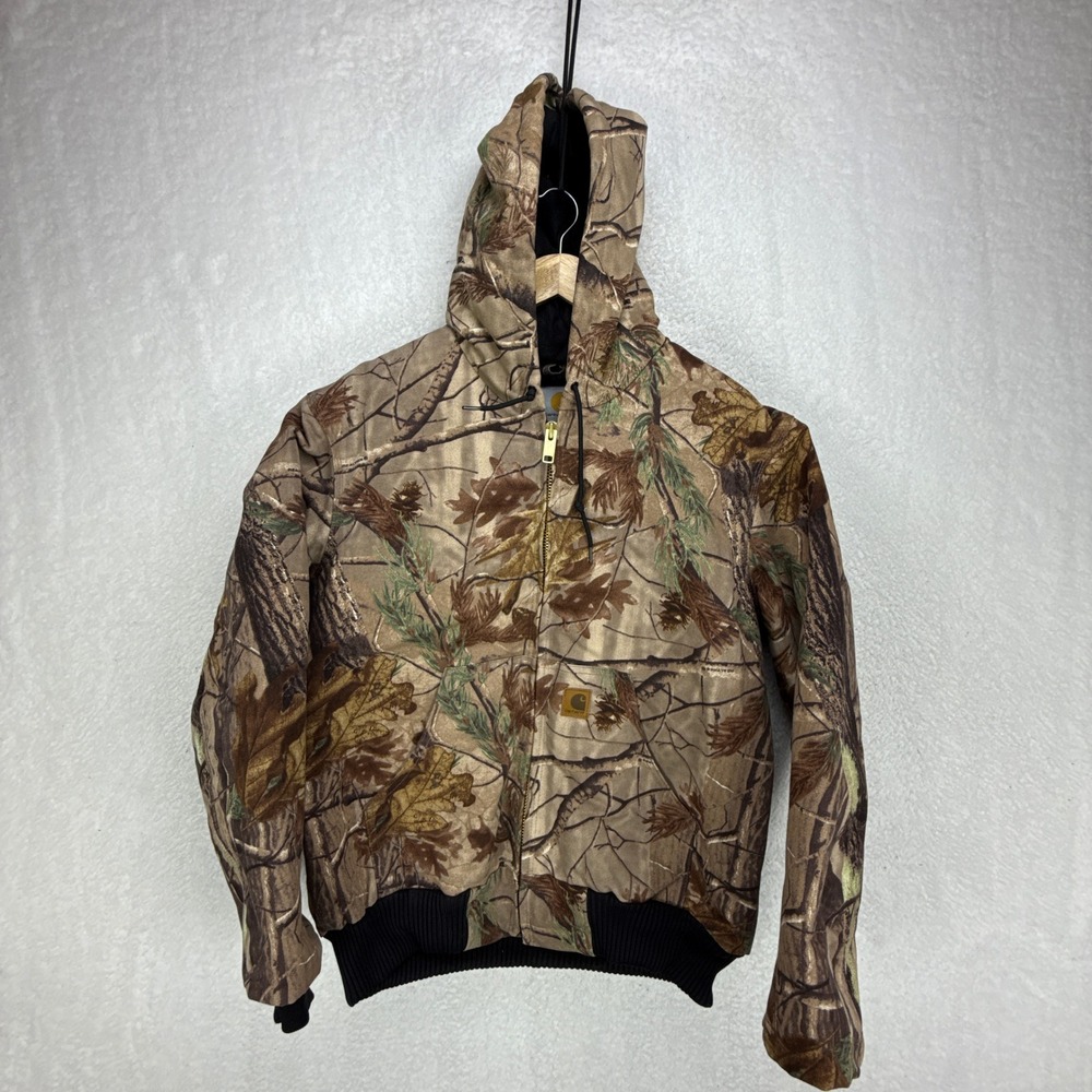 Carhartt Active Hunting Jacket Quilt Lined Mens Small J221 CAP Camo